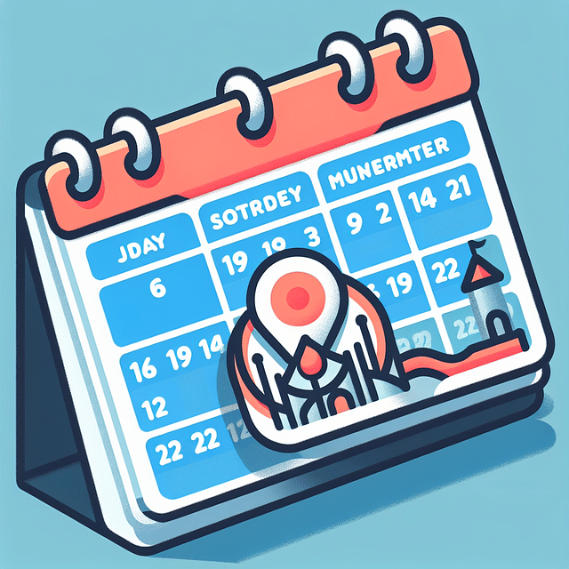 Calendar with a date circled for a Disney World trip