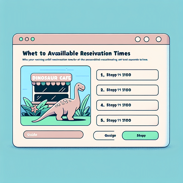 List of available reservation times for T-Rex Cafe on Disney World website