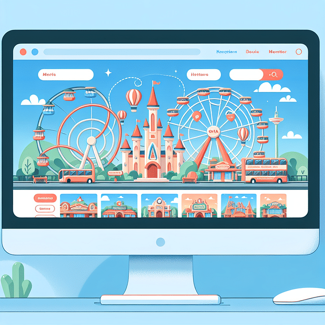 Disney World website homepage on a computer screen