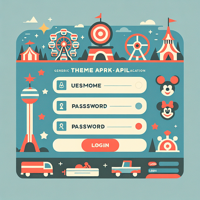 Disney World app login screen