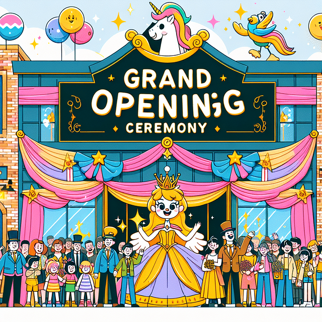 Grand opening ceremony of a Disney themed area