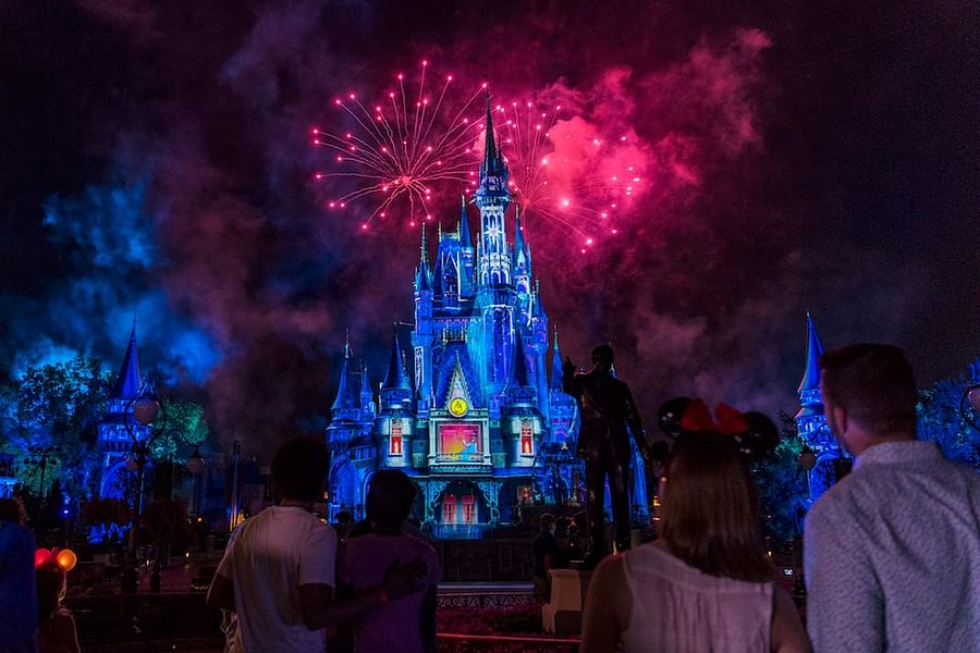 The Edison Disney Springs at night