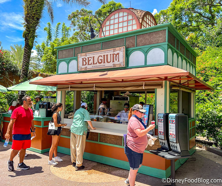Epcot International Food and Wine Festival showcasing various international food stalls